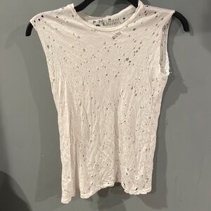 Michael Lauren Women white Sleeveless T-Shirt size 12